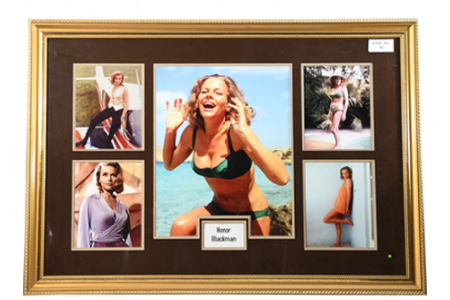 Framed Signed Honor Blackman Montage Framed Signed Honor Blackman Montage