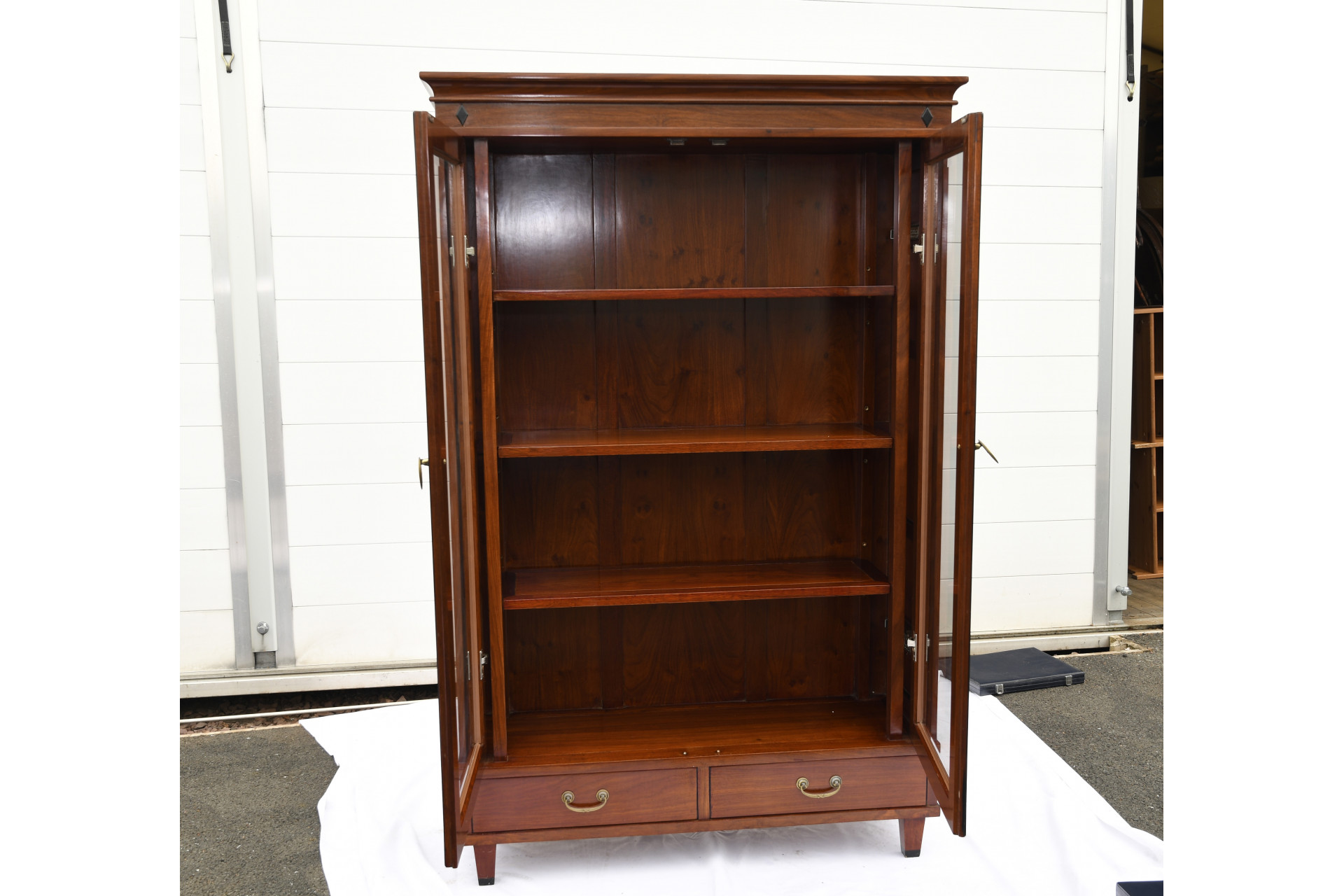 Document Display Cabinet in Rosewood