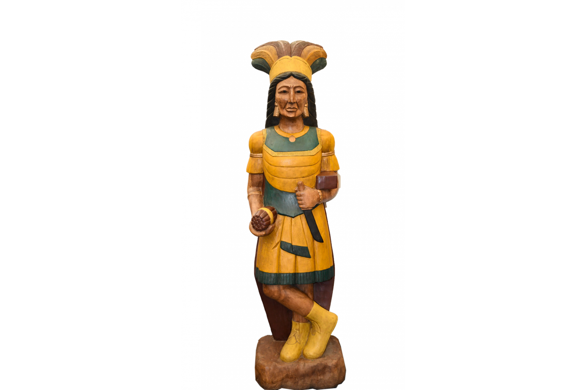 6ft Carved Wooden Indian