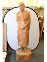 Life Size Hand Carved Teak Monk