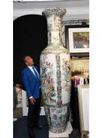 Large Hand Painted Porcelain Vase