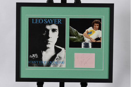 Leo Sayer Framed Presentation with Original Signature