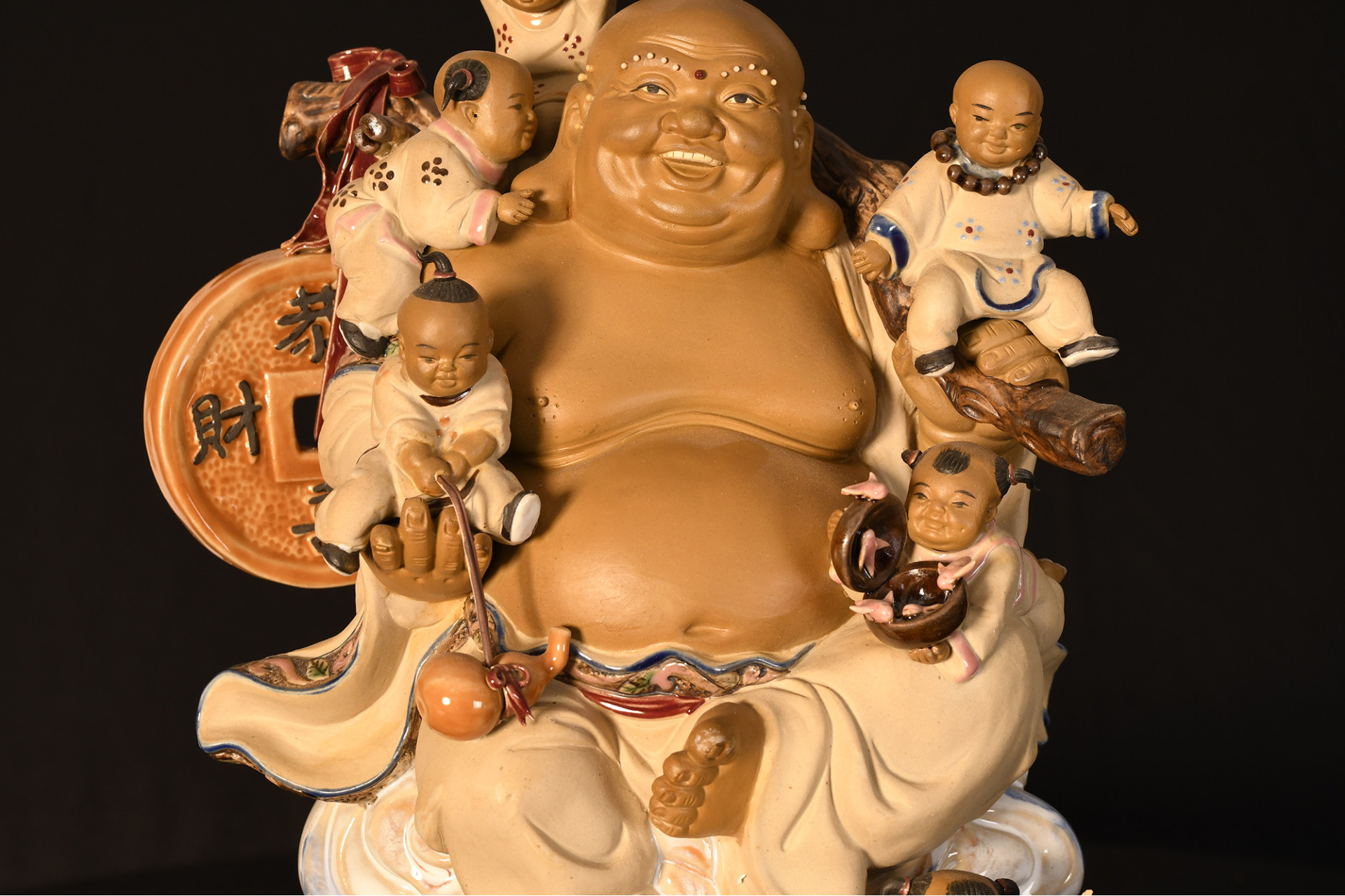 Original Porcelain Buddha with Children