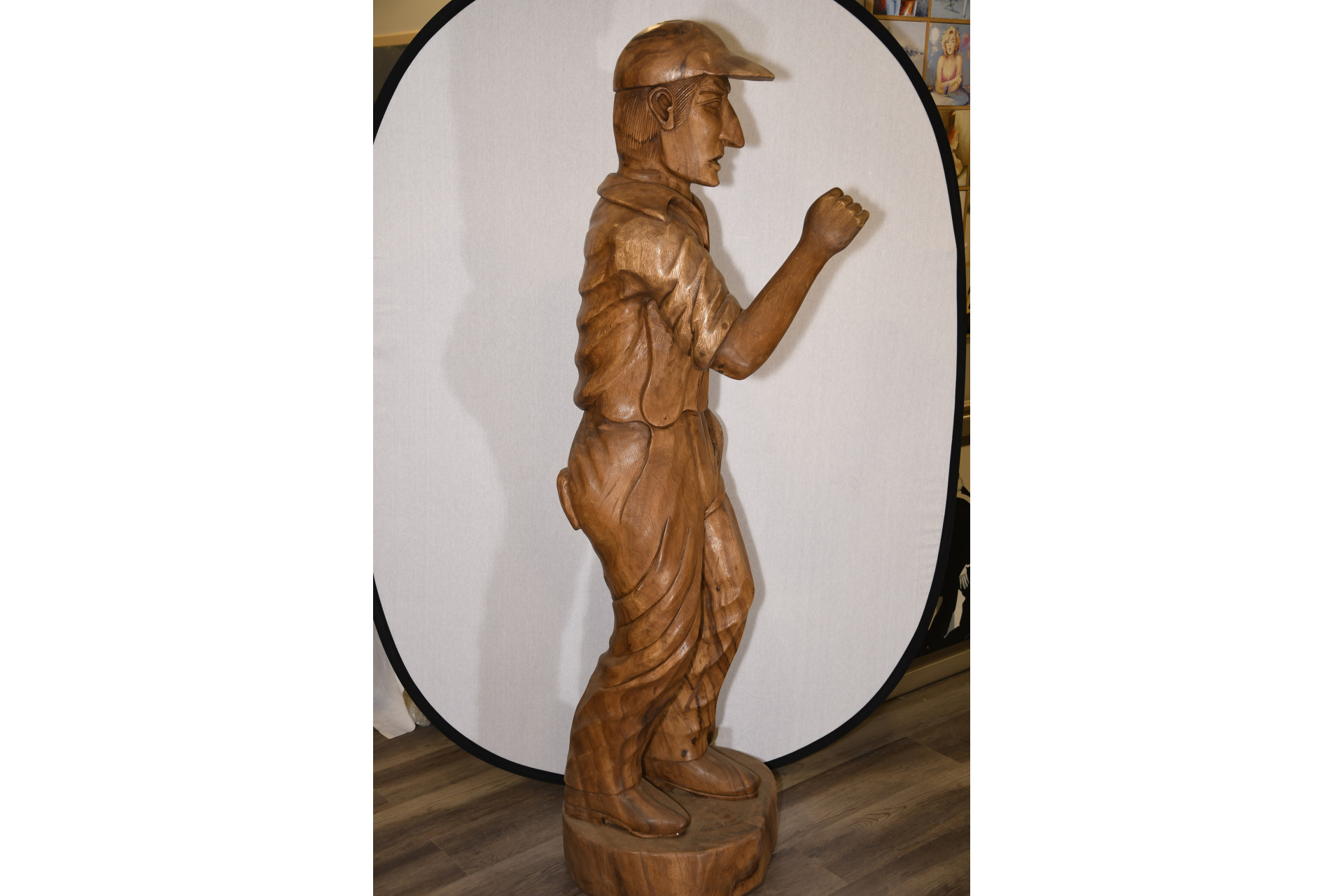 Full Size Hand Carved Wooden Golfer