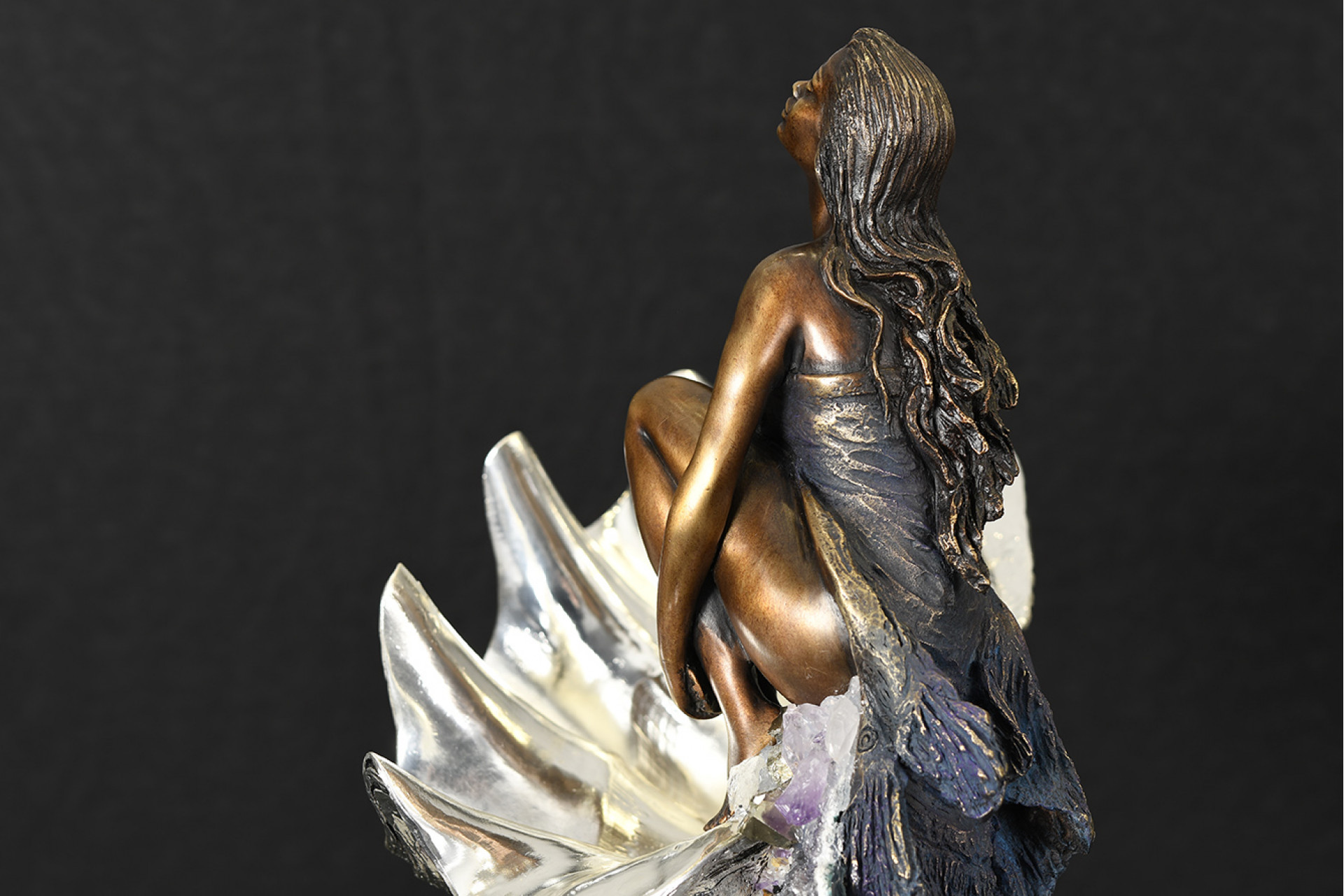 Bronze and Amethyst Lady in Shell