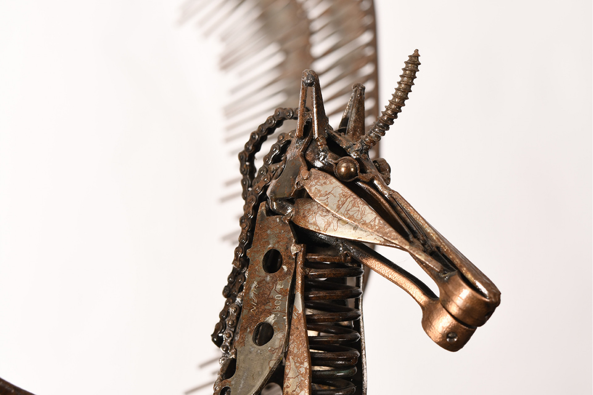 Hand Made Pegasus Metal Sculpture