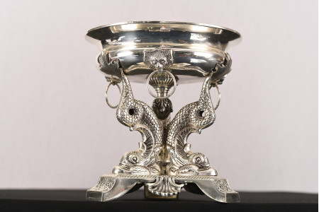 Metal Sculptured Fish Vase