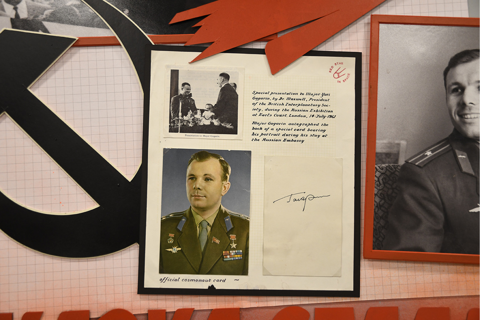 Rare Yuri Gagarin Signature