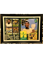Pele Unique Framed Presentation with Original Signature