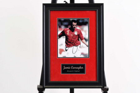 Jamie Carragher Framed Signed Photo Jamie Carragher Framed Signed Photo