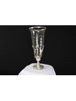 Glass Vase with Chrome  Stand