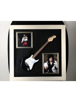 Framed Guitar with Original Signature of Mick Jones from "The Clash"