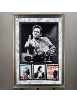 Johnny Cash Framed Art Presentation with Original Signature
