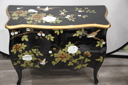 Black and Gold Hand Painted Chest