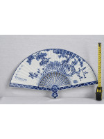 Blue and White Porcelain Fan