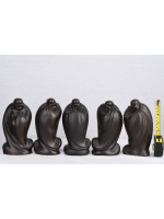Set of 5 Wooden Buddhas