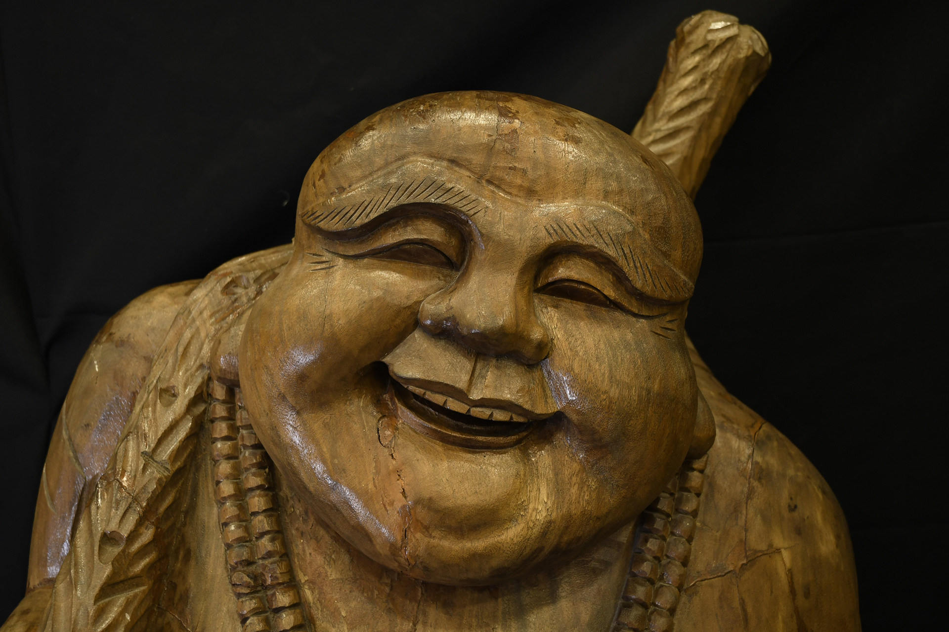 Large Wooden Carved Buddha