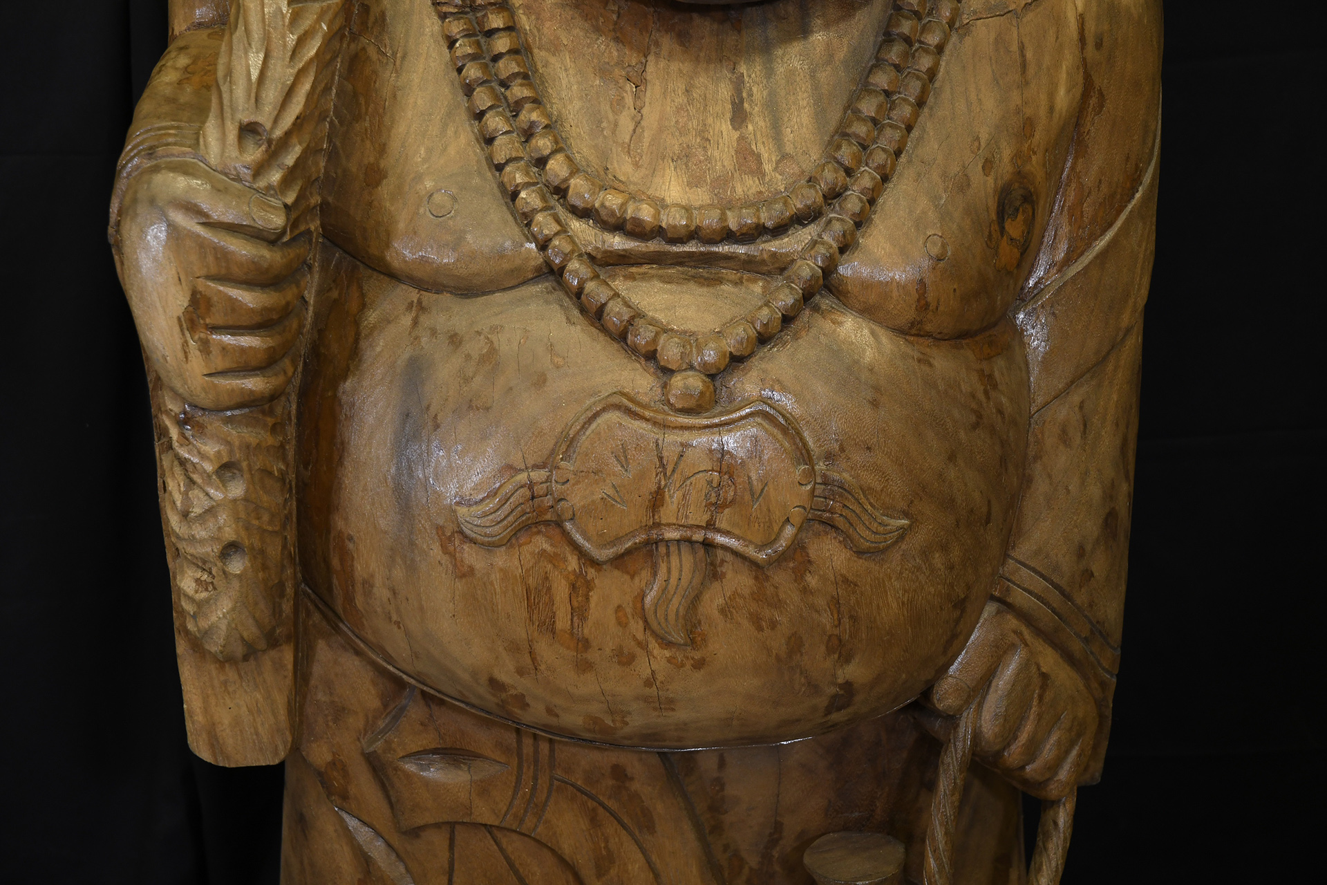 Large Wooden Carved Buddha