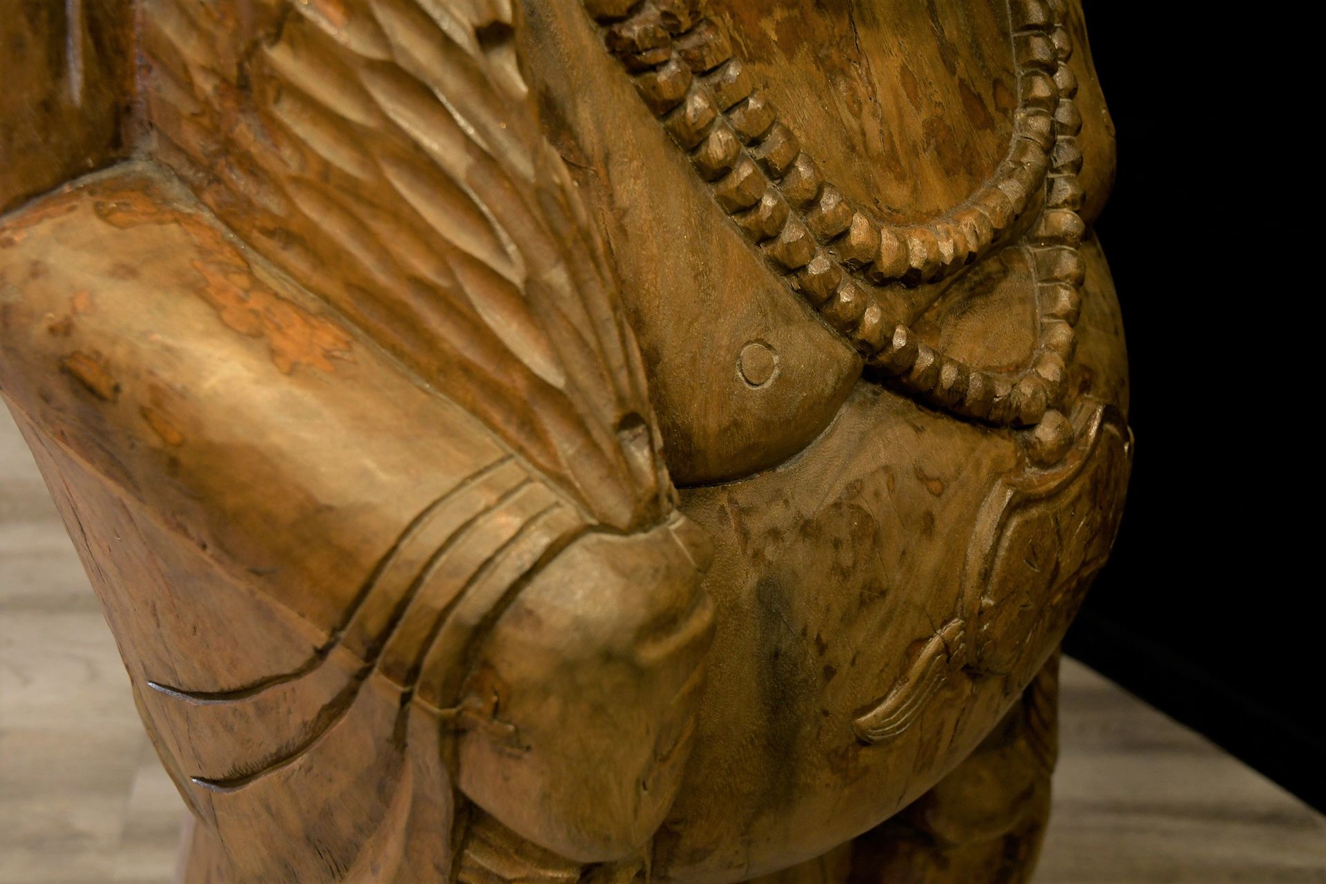 Large Wodden Carved Buddha