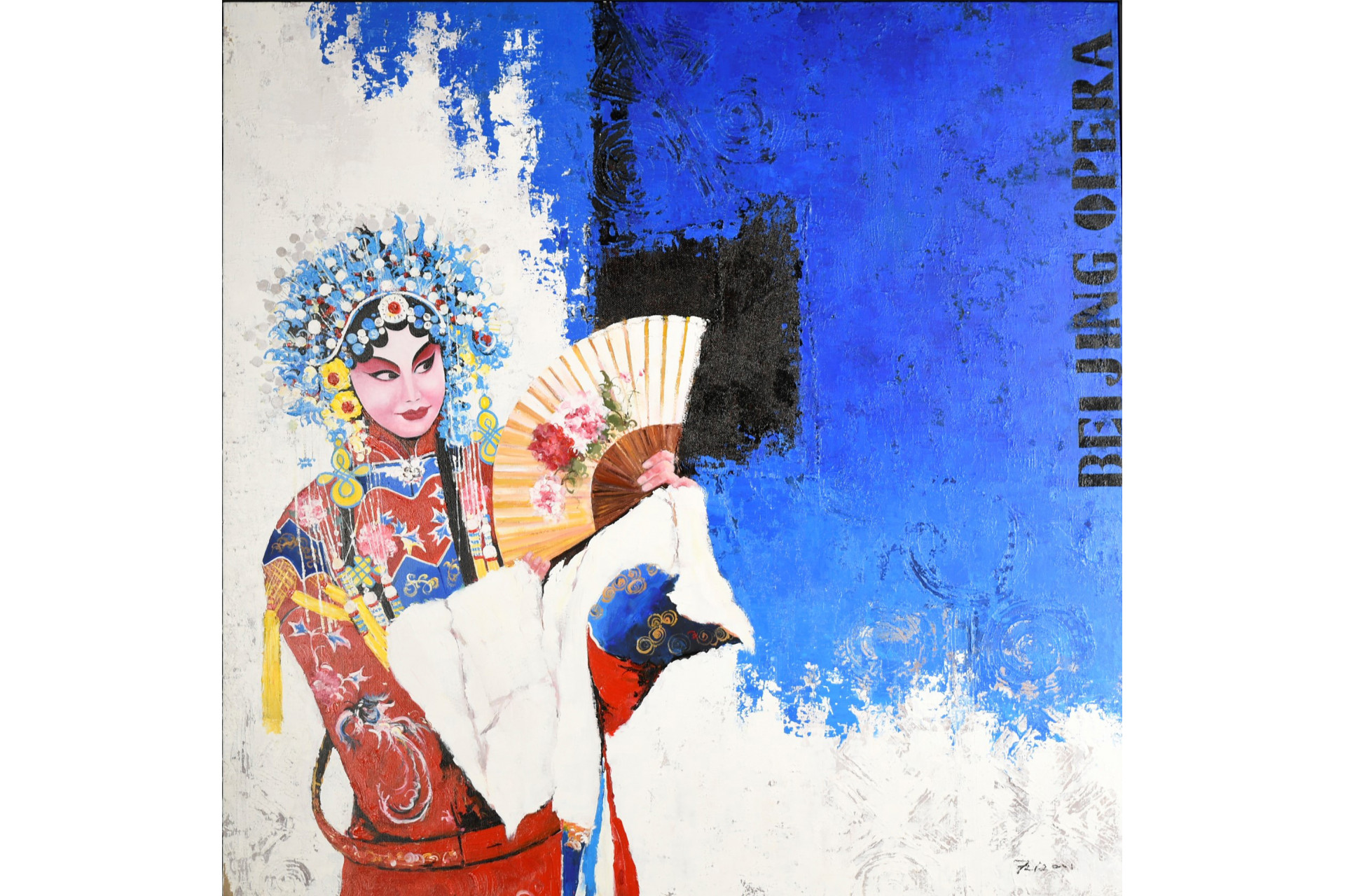 Original Large Oriental Painting