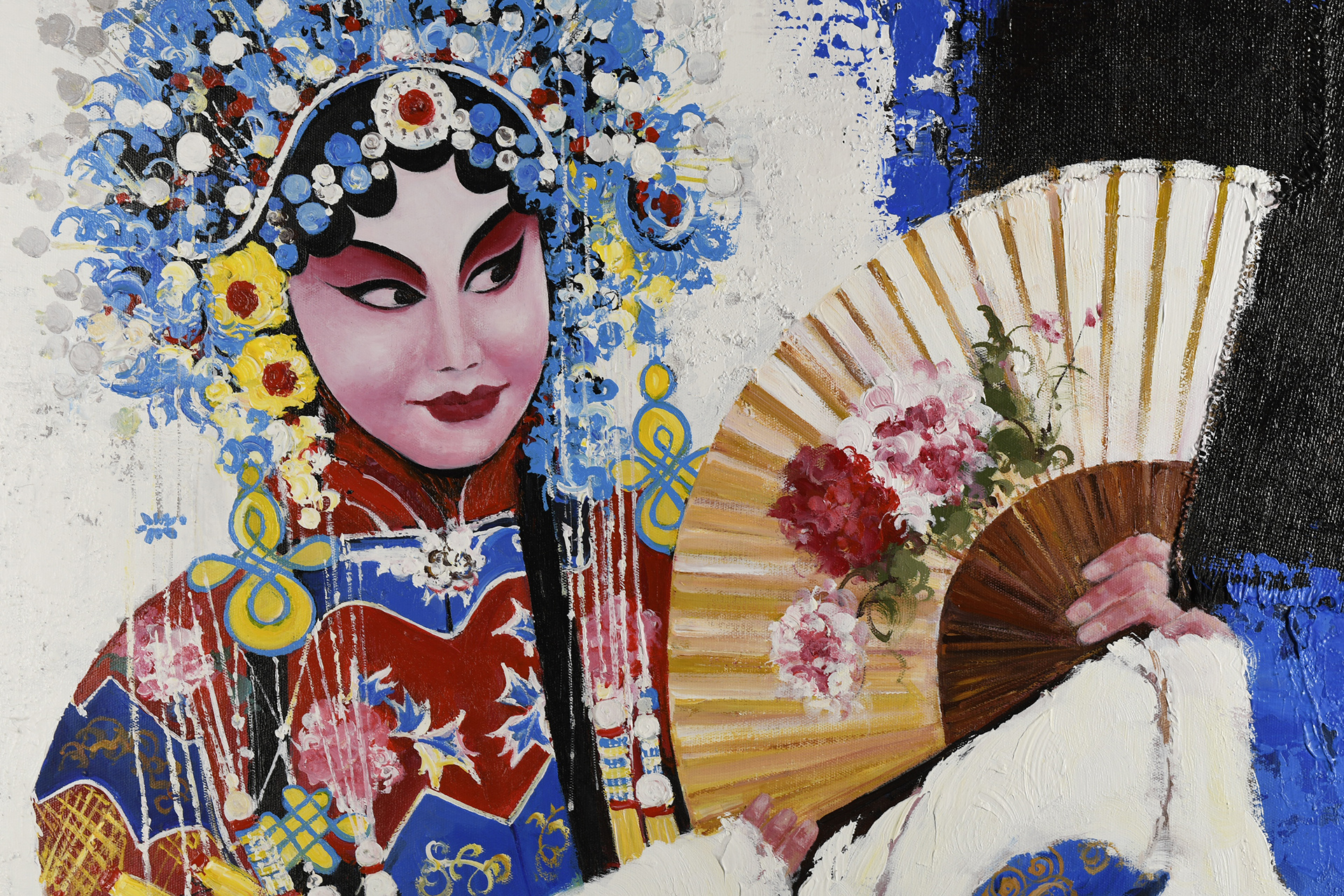 Original Large Oriental Painting
