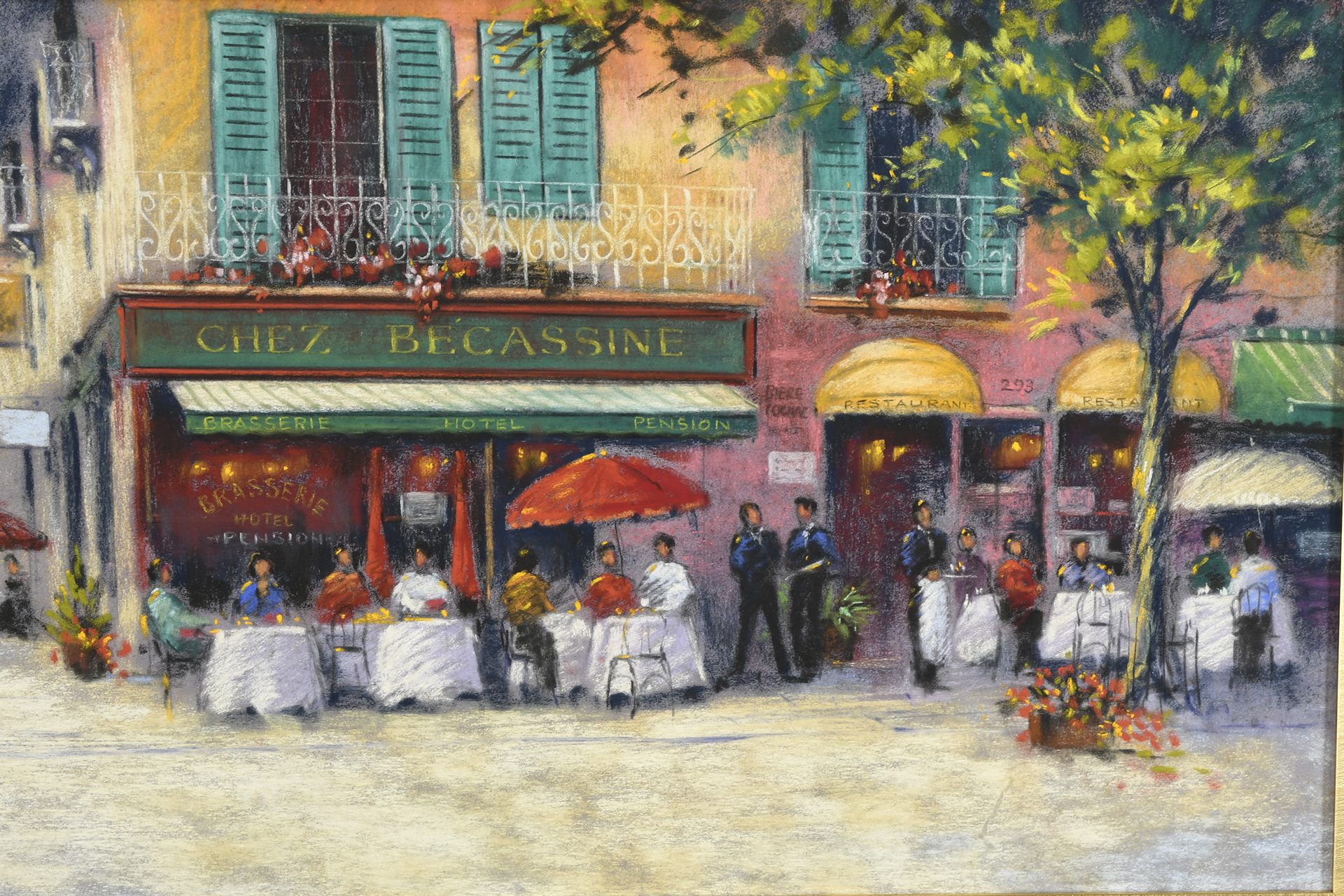 Colourful Original Painting of French Scene by Anthony Orme