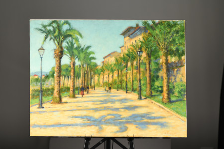 Original Painting by John Mackie  "A Walk into Parma"