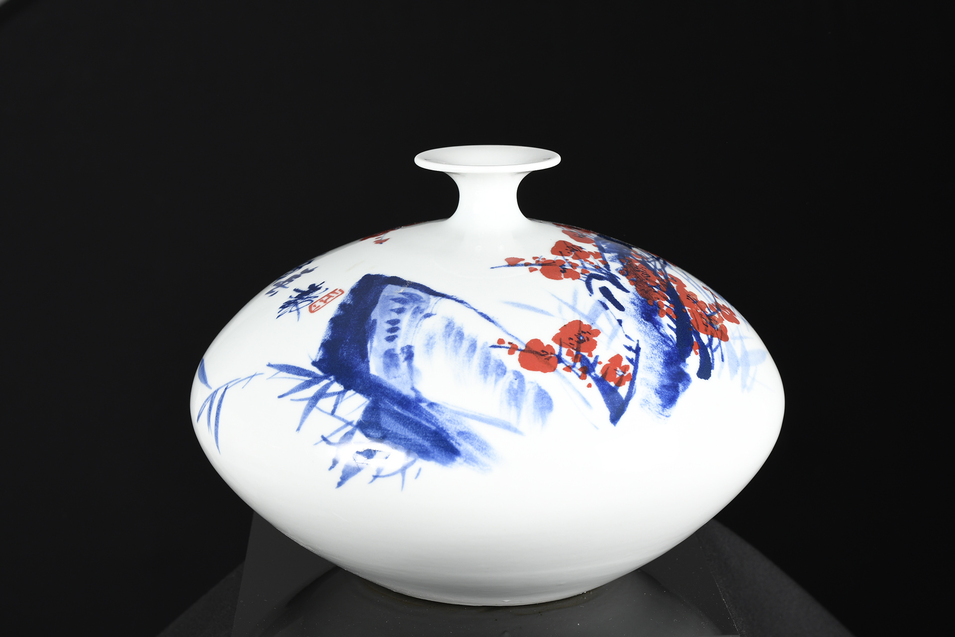 Small Neck Porcelain Hand Made Art Vase