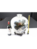 Large Hand Made White Porcelain Floral Vase with Base