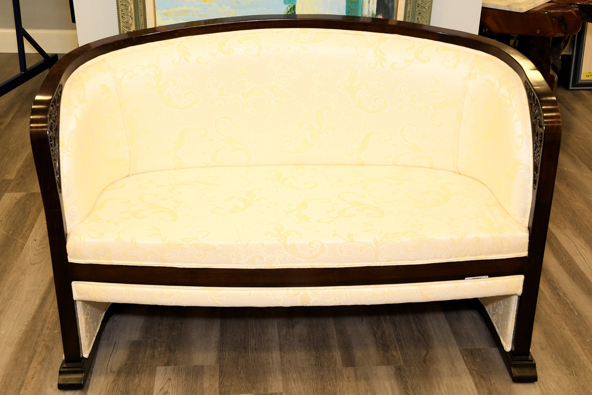 Handmade Solid Rosewood Upholstered Sofa
