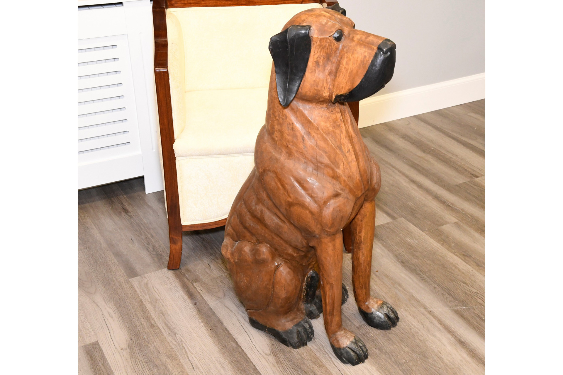 Life Size Wooden Dog