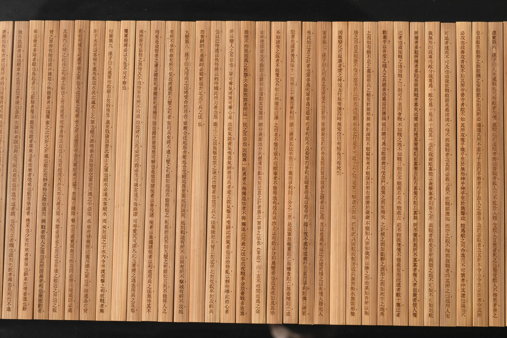 Framed Inscribed Bamboo Sticks