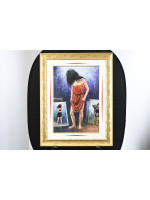 Anthony Orme Painting Lady in Red Dress
