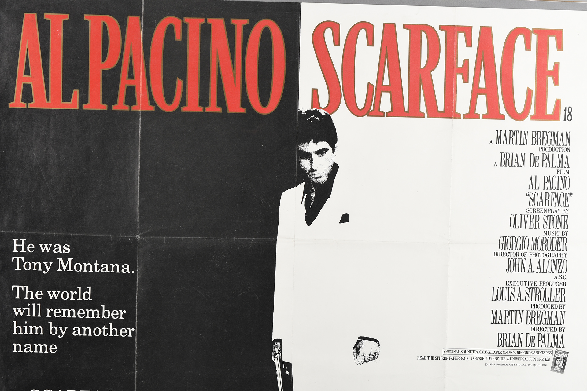 Original "Scarface" Cinema Poster