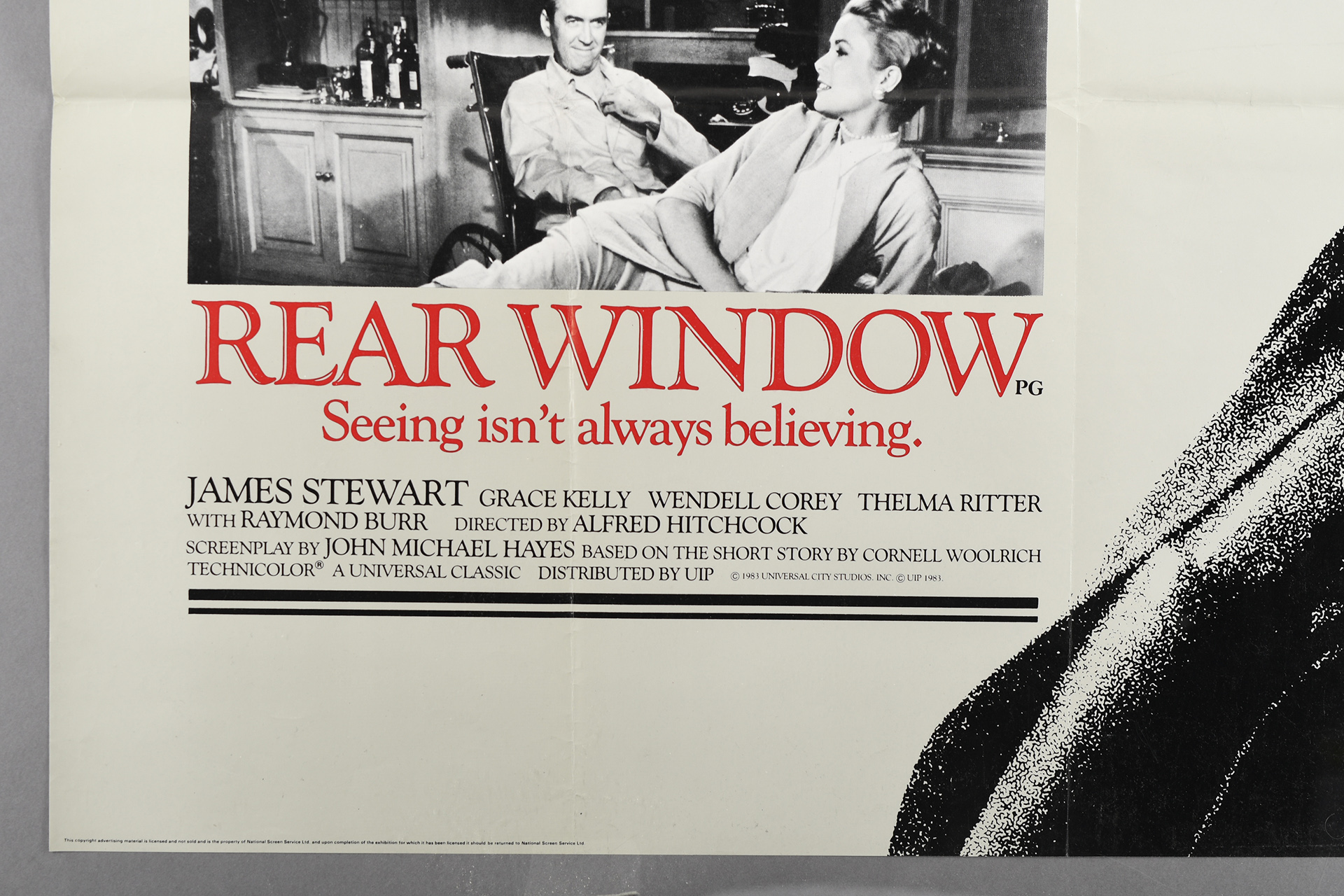 Original Hitchcock "Rear Window" Cinema Poster