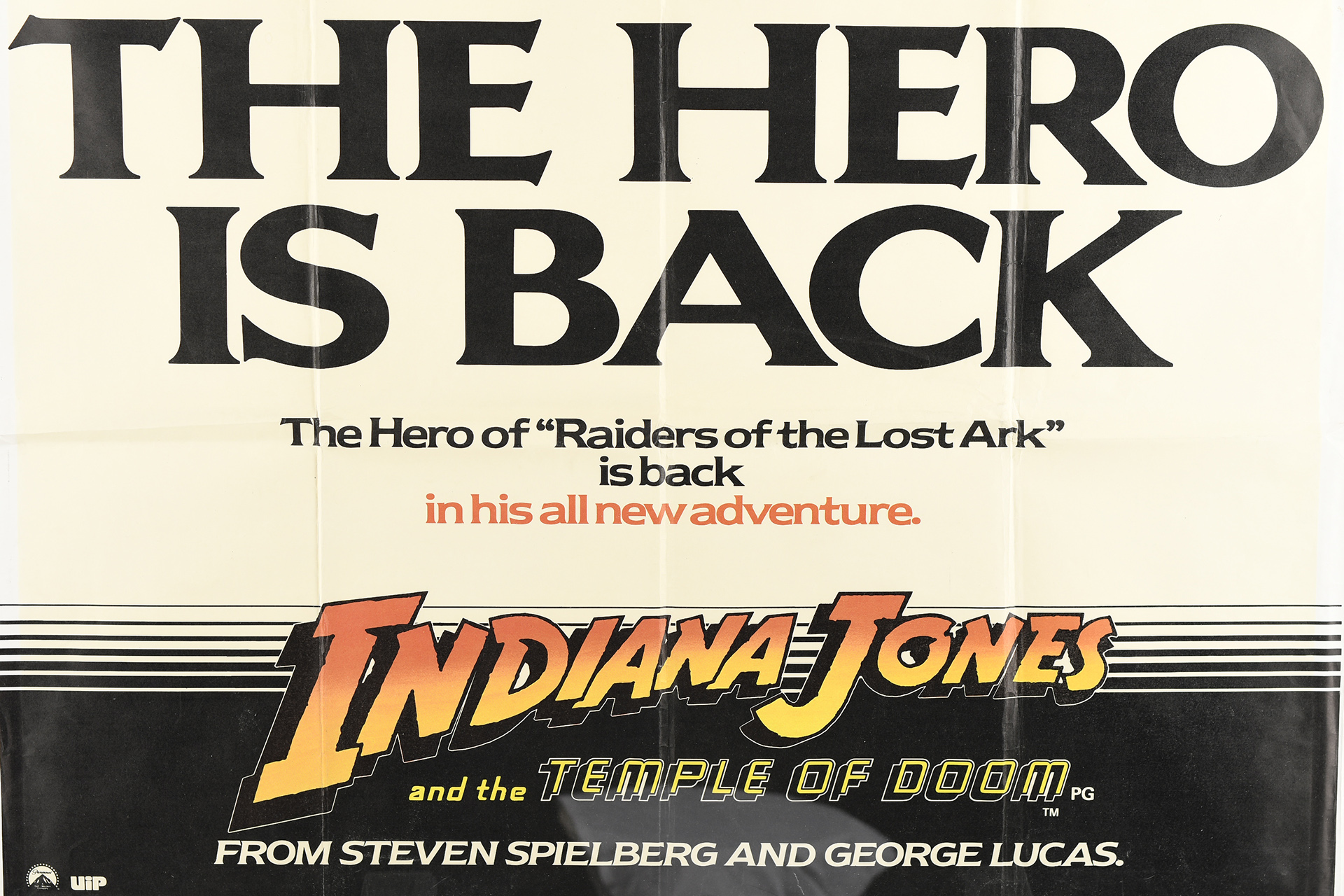 Original "Indiana Jones and the Temple of Doom" Promotional Poster