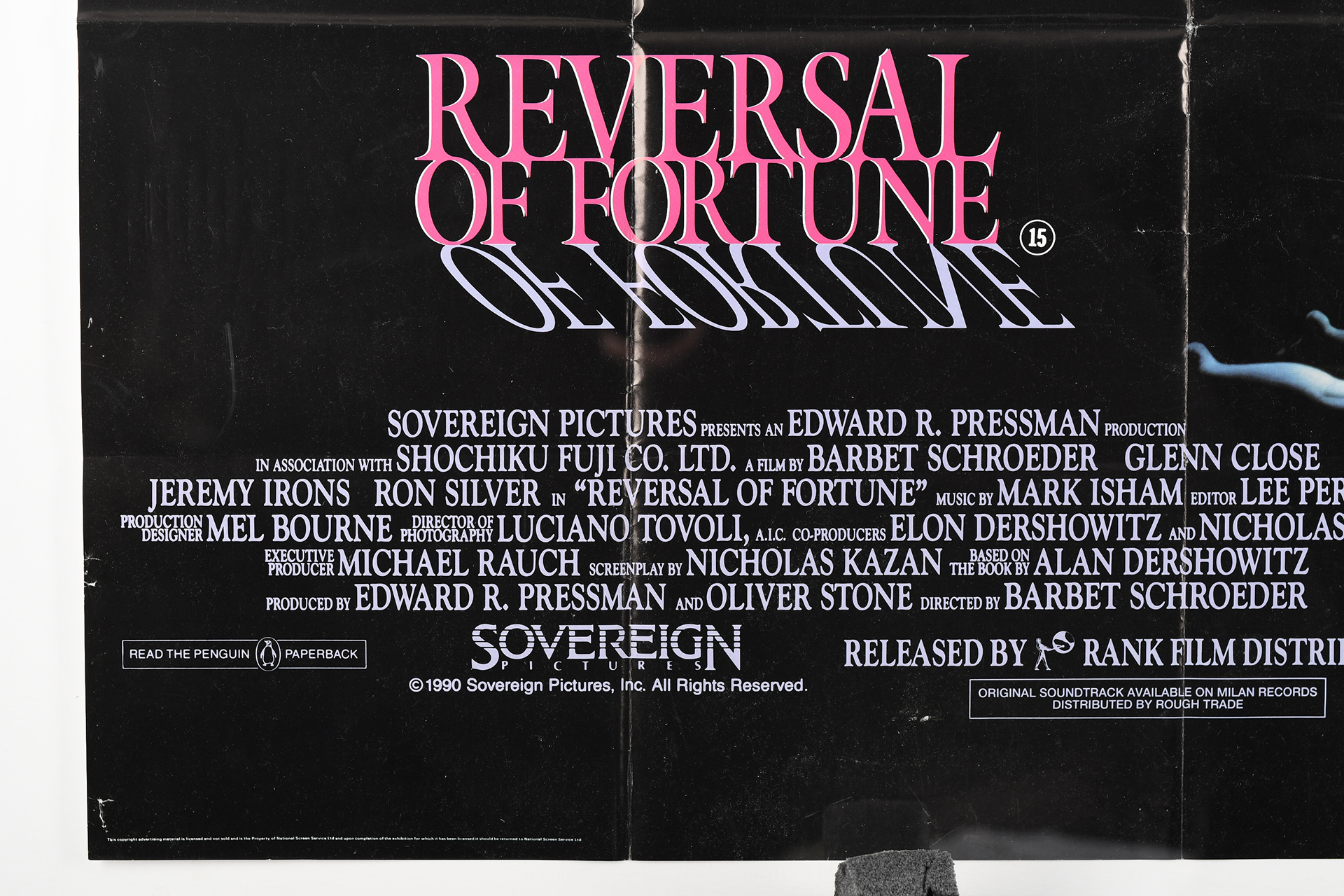 Original "Reversal of Fortune" Film Poster