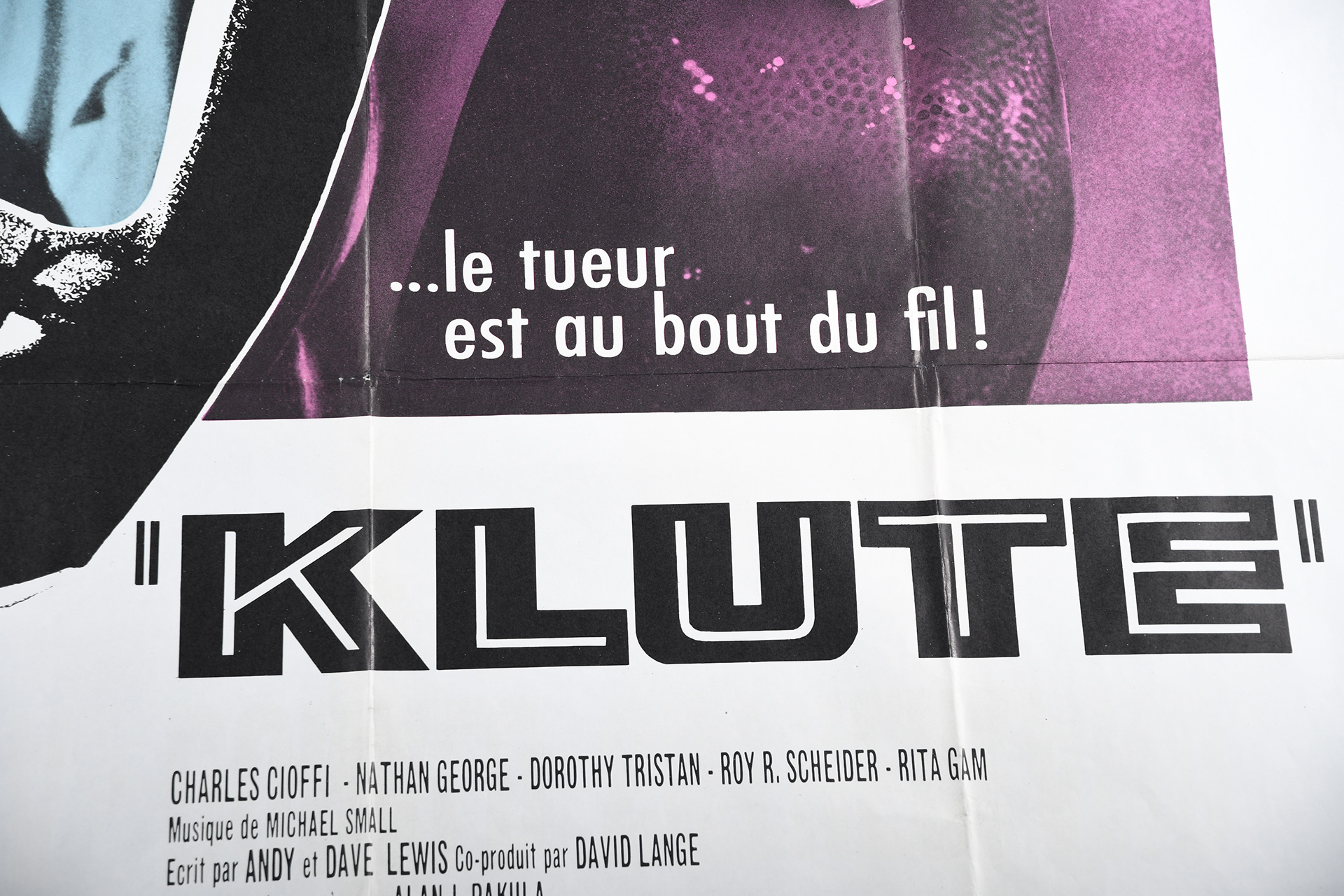 French Cinema Poster of 1971 Film "Klute"