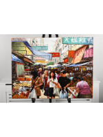 Original Painting by Tony Rome "Ladies Market Hong Kong"