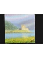 Original Oil on Canvas titled "Castello Della Scozia" by Artist Italian Roberto Masia