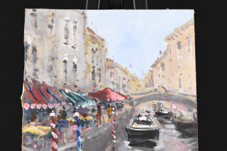 Oil on Canvas Board by Benjamin Mas