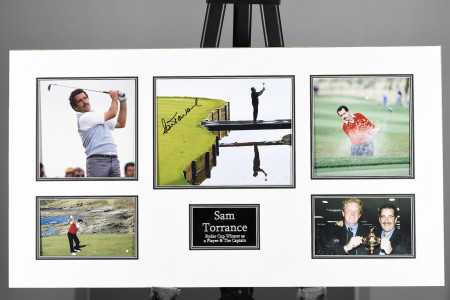 Sam Torrance Original Signature in Presentation