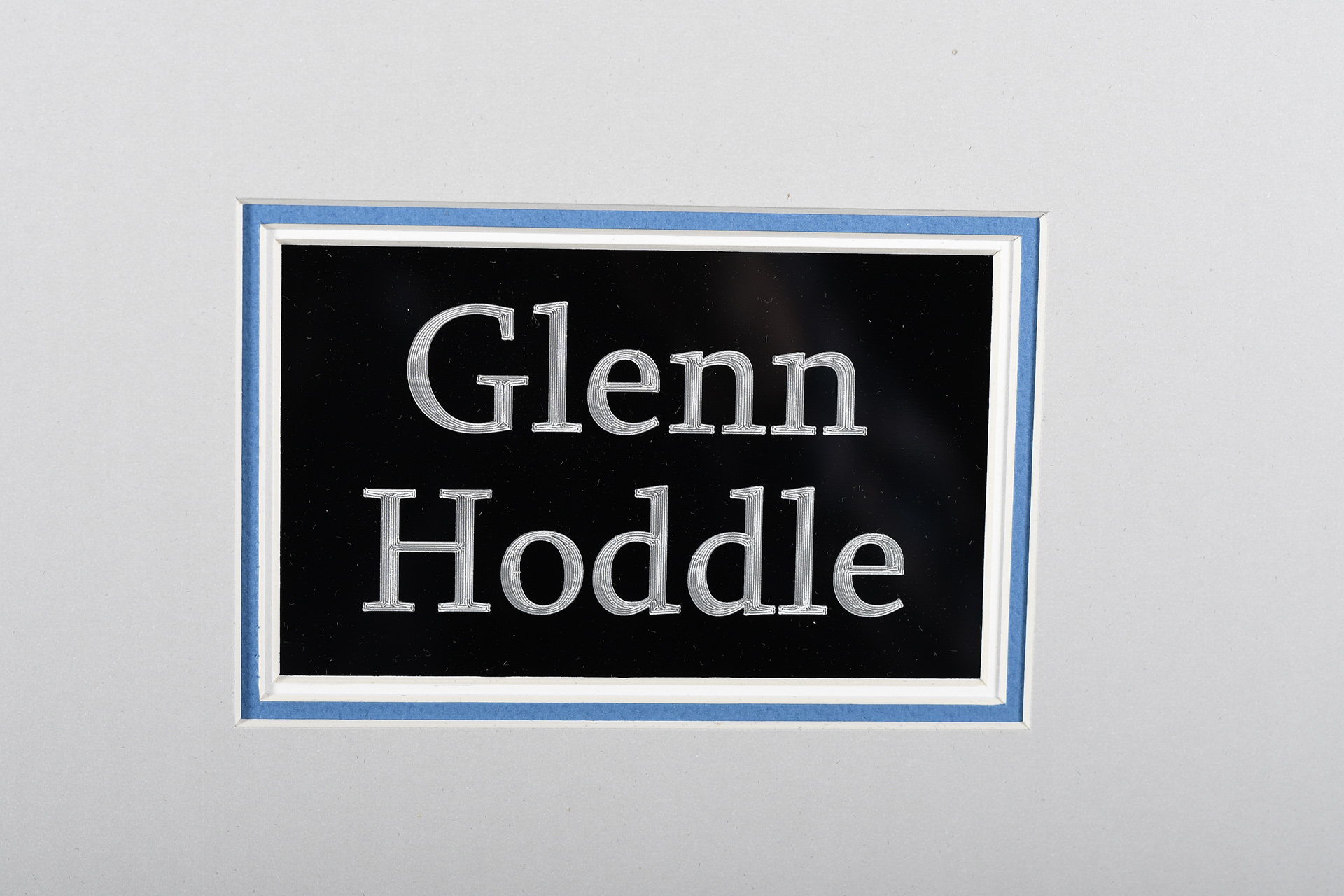 Glen Hoddle Presentation with Original Signature