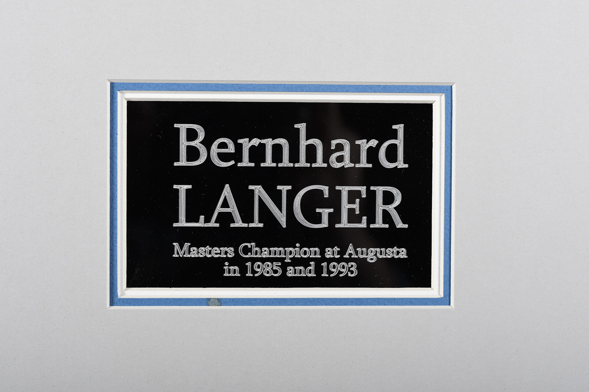 Bernhard Langer Original Signature