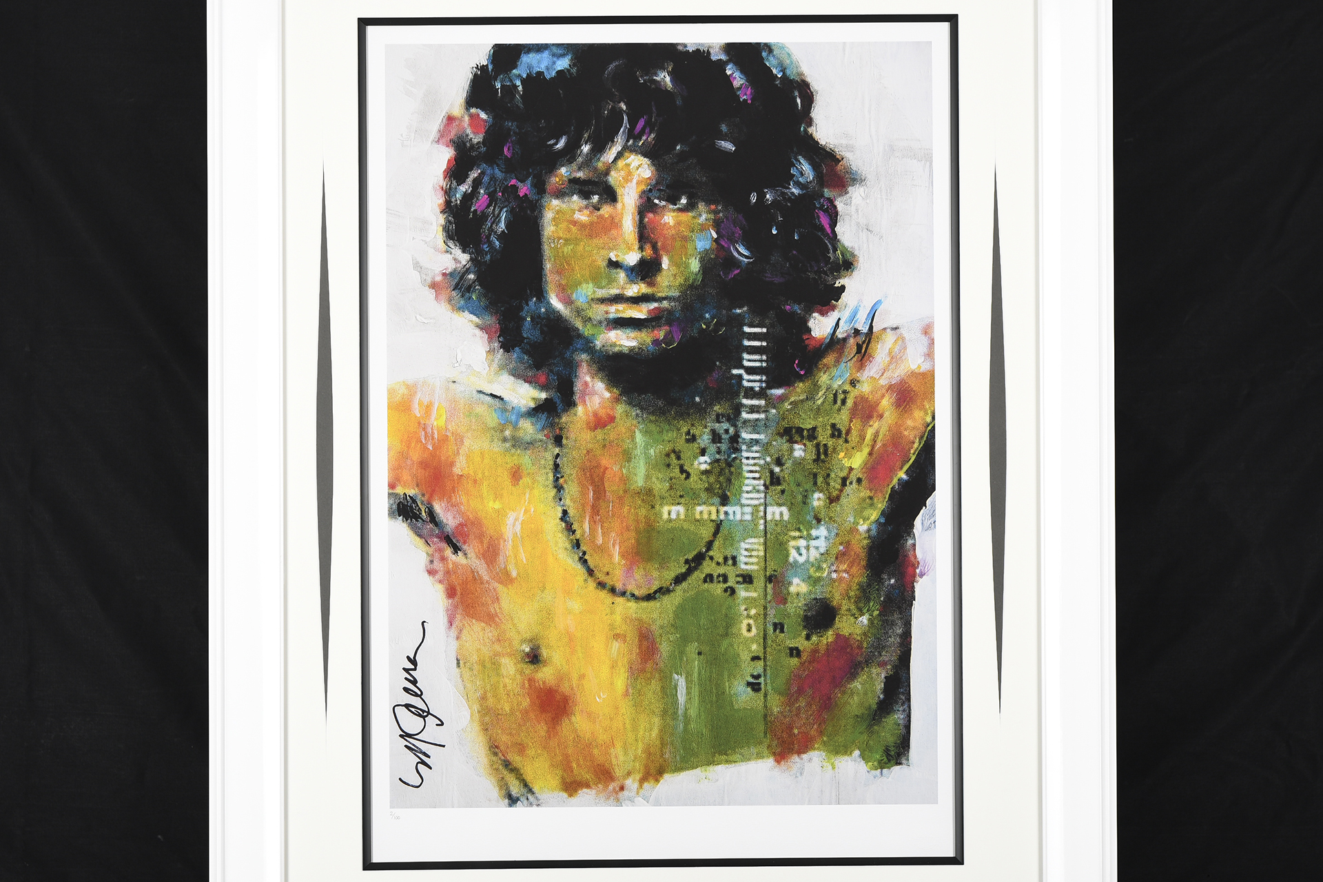 Large Authenticated Limited Edition by the Late Famous American Artist Sidney Maurer. (Jim Morrison)