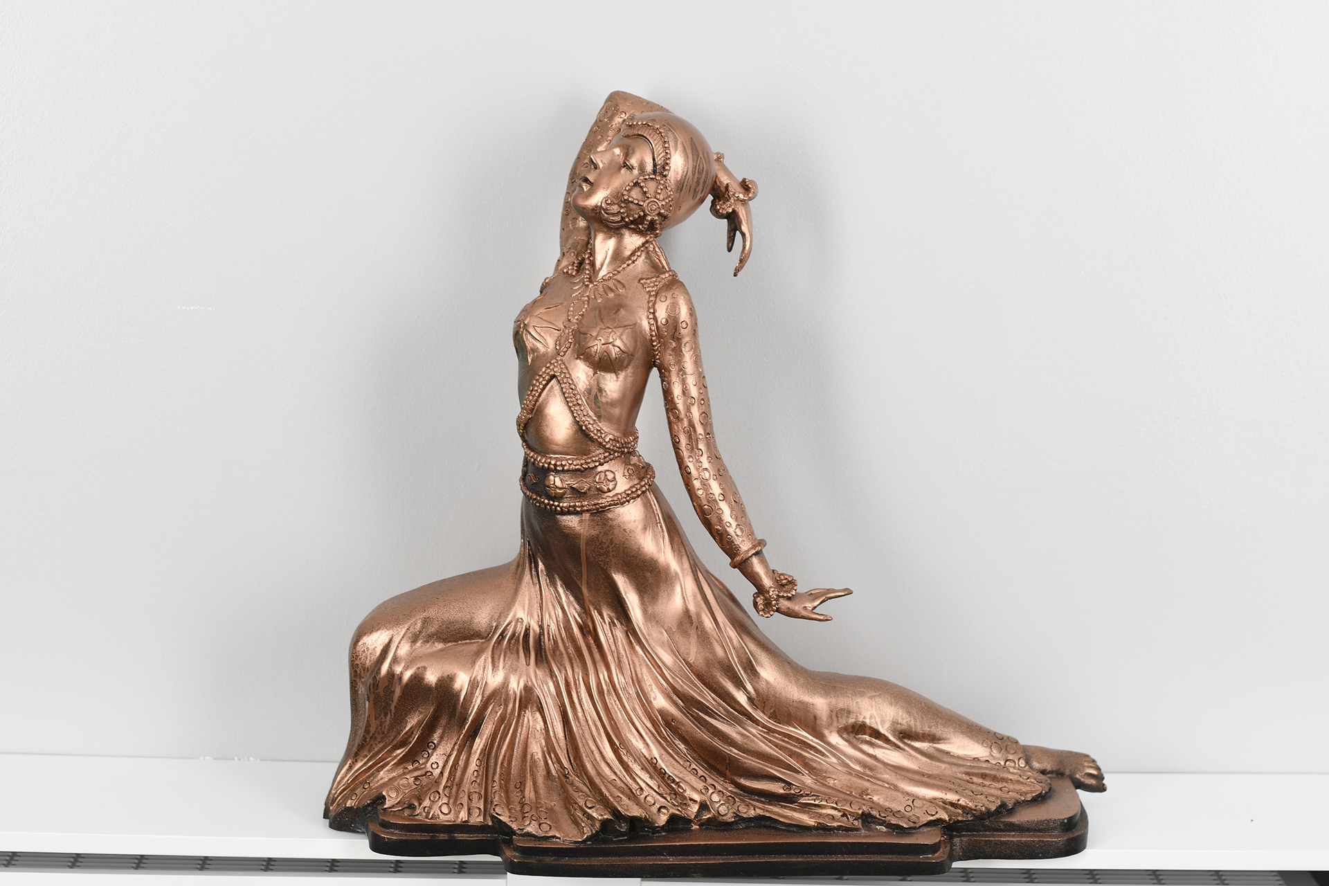 Large Bronze Lady Figure
