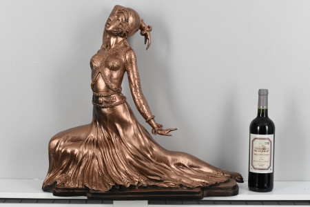 Large Bronze Lady Figure