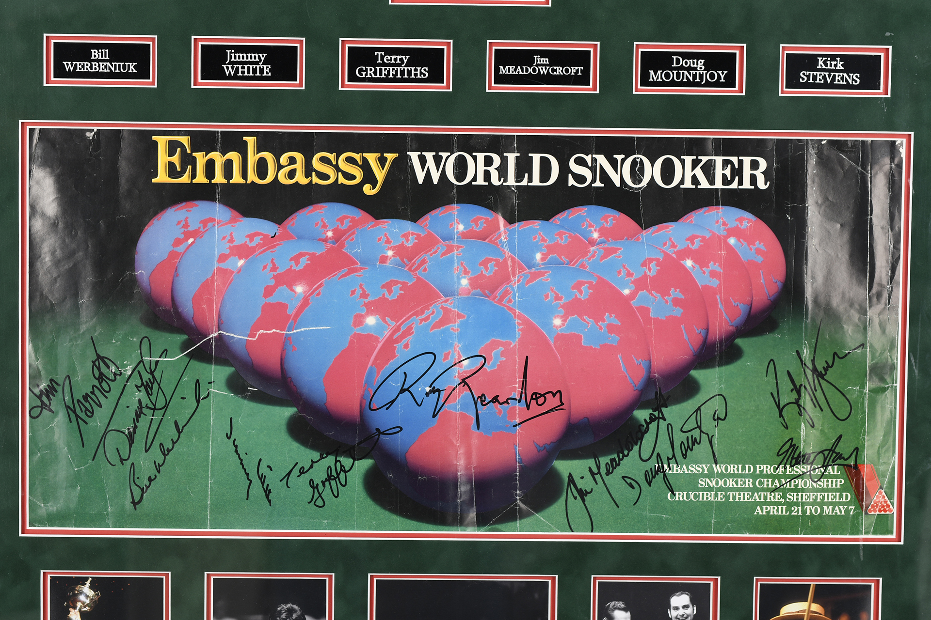 Snooker Legends Original Signed Memorabilia Presentation.