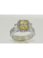 2.08 carat Yellow Diamond Ring