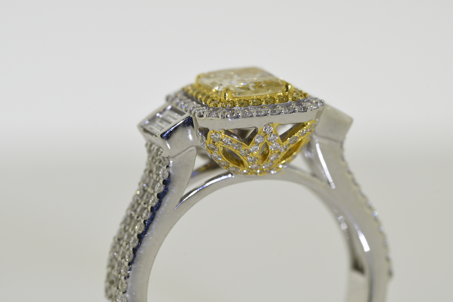 2.08 carat Yellow Diamond Ring
